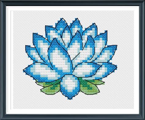 Lotus Free Cross Stitch Pattern Flowers Design Nature Cross Stitch Patterns Free Flowers - Cross Stitch Patterns Free Flowers