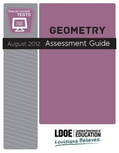 louisiana geometry eoc workbook answer key