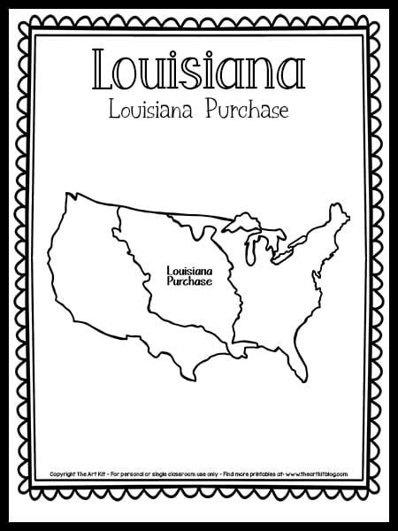 Louisiana Purchase Map Raquo Coloring Pages Surfnetkids Louisiana Purchase Coloring Page - Louisiana Purchase Coloring Page