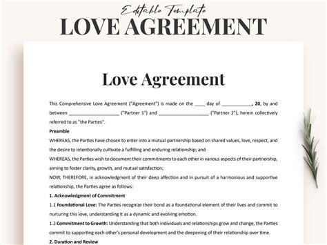 Love Agreement Pdf