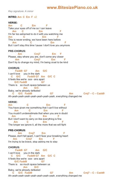 LOVE IN THE DARK CHORD 🫅 Love in the darkAdele (Easy Piano Chords