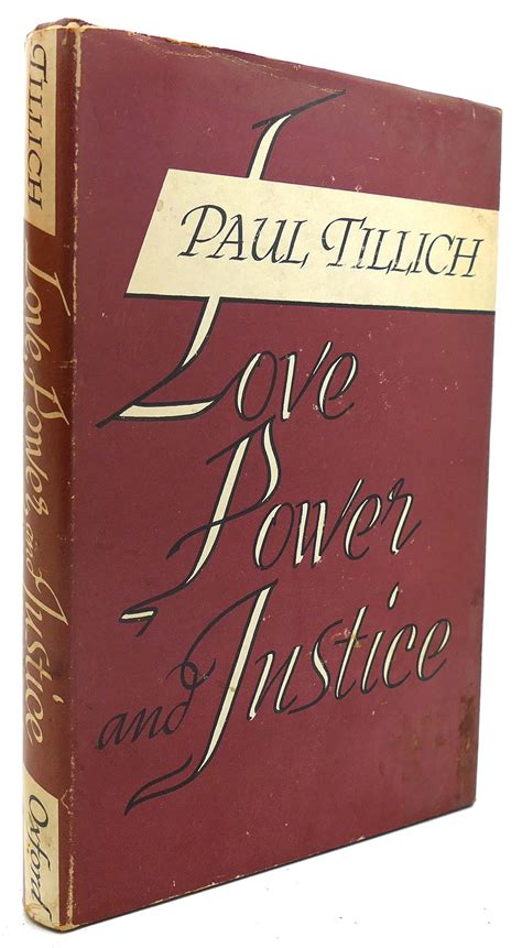 Read Online Love Power And Justice Paul Tillich 
