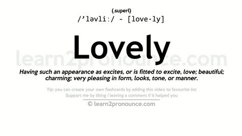 Lovely Definition