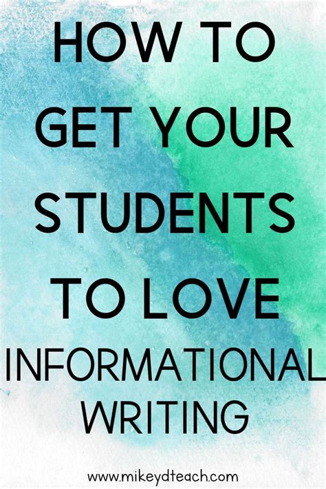 Loving To Write Informational Pieces Mikey D Teach Writing Informational Text - Writing Informational Text