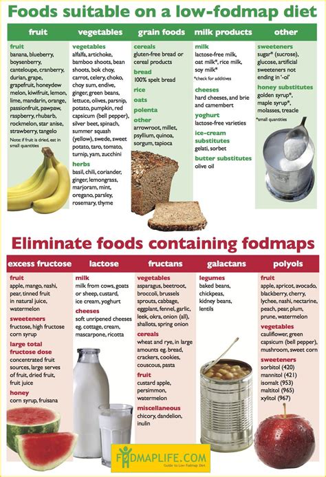 Low Fodmap Diet Food Chart
