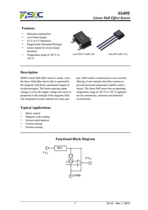 Download Low Noise Linear Hall Effect Sensor Ics With Analog Output 