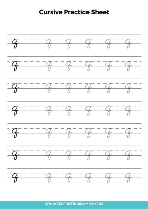 Lower Case Q In Cursive Writing   Miscellaneous Archives Suryascursive Com - Lower Case Q In Cursive Writing