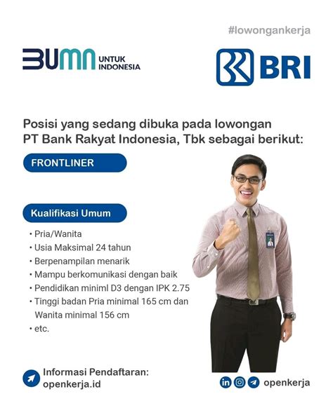 LOWONGAN KERJA BANK BRI：Wow Kesempatan Emas! Bank BRI Buka Lowongan Posisi Relationship