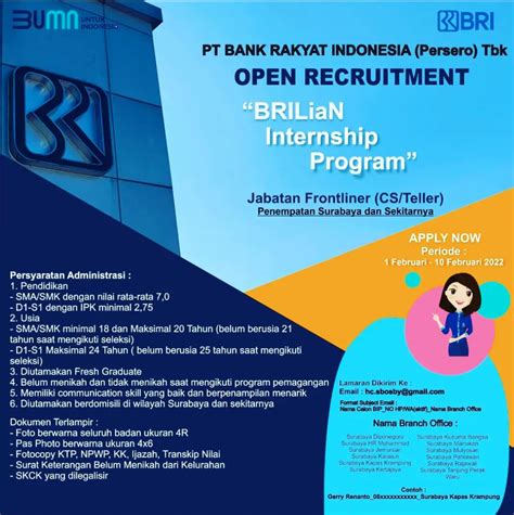 Lowongan Kerja Pt Bank Rakyat Indonesia Persero Tbk Lowongan Kerja Banjarmasin 2021 - Lowongan Kerja Banjarmasin 2021