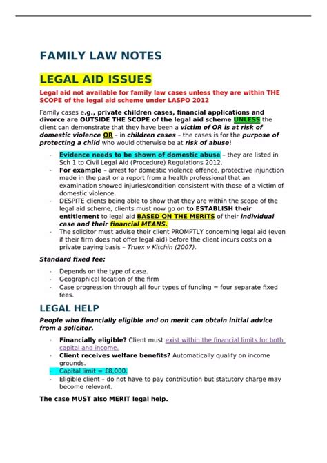 lpc family law notes