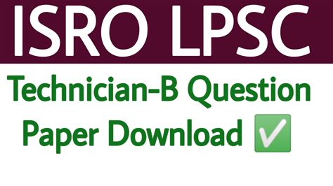 Read Online Lpsc Technician Question Paper 