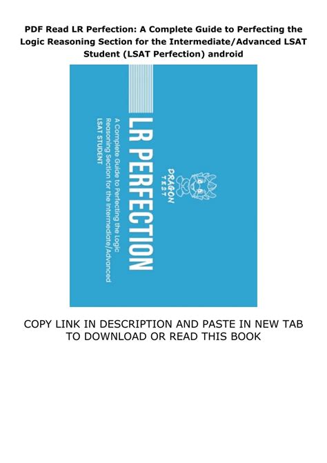 Lr Perfection A Complete Guide To Perfecting The Logic Reasoning Section For The Intermediate