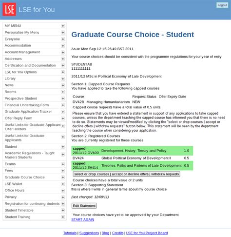 Lse Course Catalogue