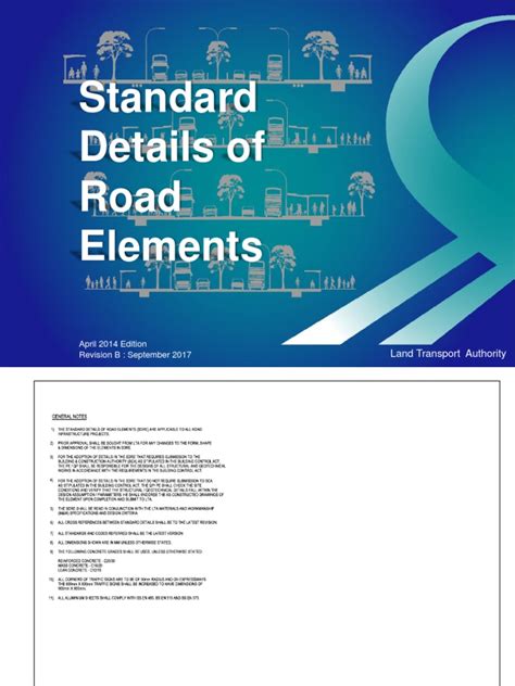 lta standard details of road elements