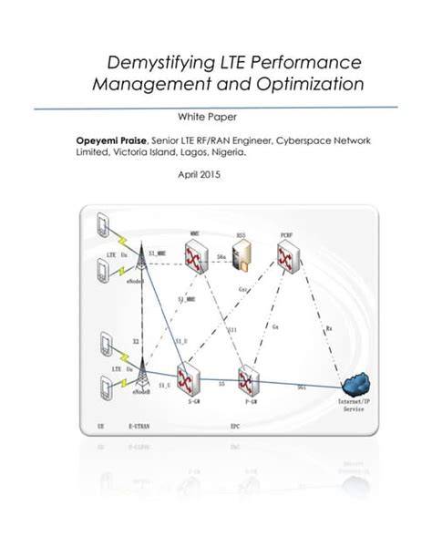 lte performance management and optimization
