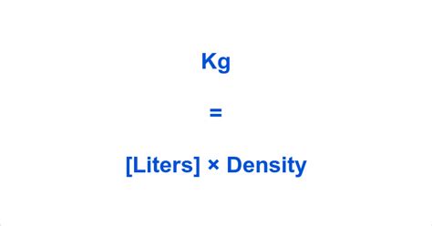 Ltr Into Kg