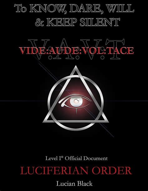 Read Online Luciferian Order To Know Dare Will And Keep Silent 