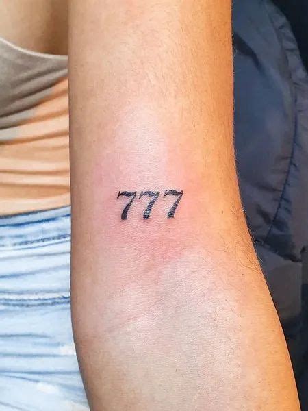 lucky 7 tattoo 777 tattoo, Tattoos, Cute tattoos