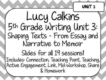 Download Lucy Calkins Memoir Lesson Plans 
