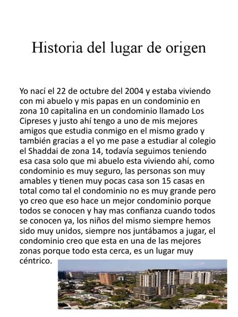 Lugar De Origen