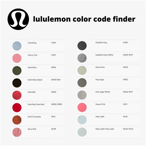 lululemon colors