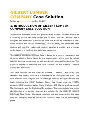 lumber company case solution working capital