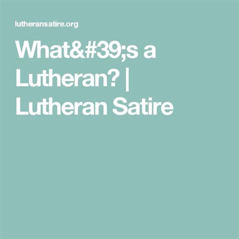 lutheran satire dating a seminatian