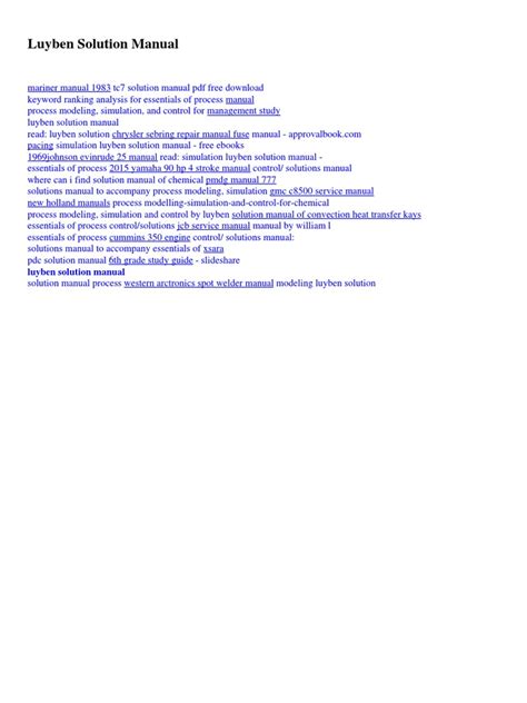 luyben solution manual