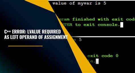 lvalue required as left operand of assignment error when using C++