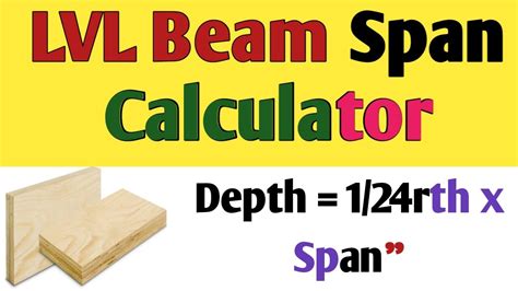 Lvl Beam Span Calculator