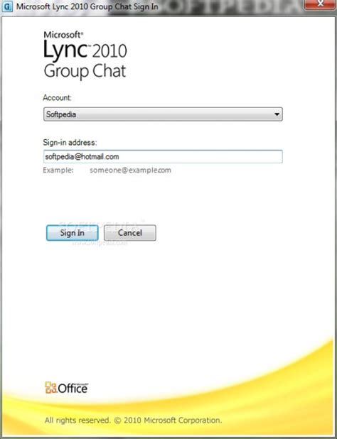 lync group chat 2010