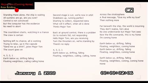 Lyric Major Tom