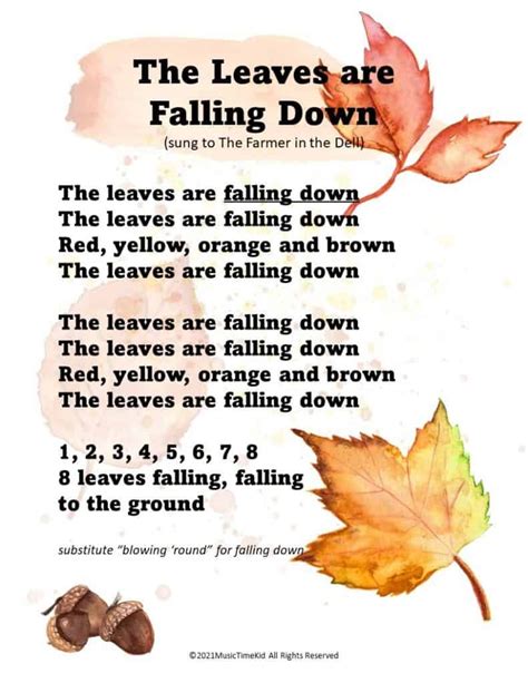 Lyrics For Fall