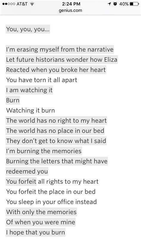 Lyrics Hamilton Burn