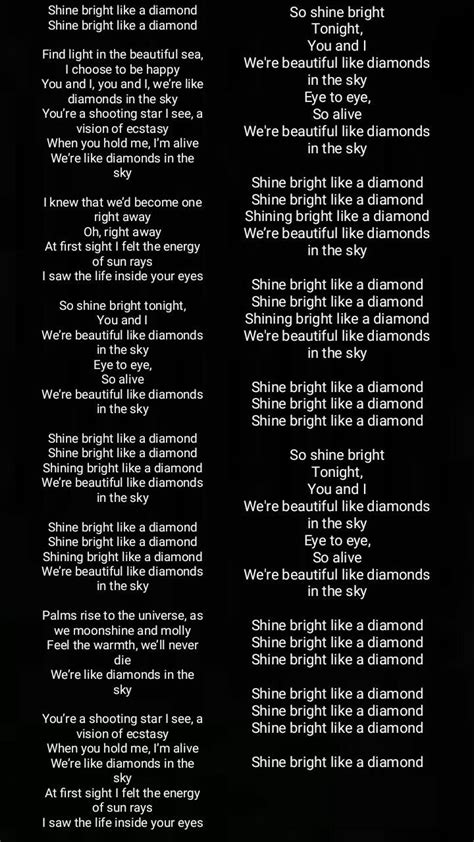 Lyrics Like A Diamond