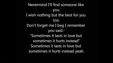 Lyrics To Adele Song Someone Like You