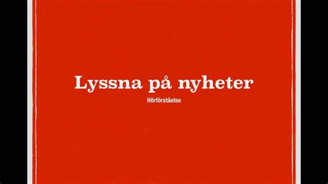 lyssna nyheter