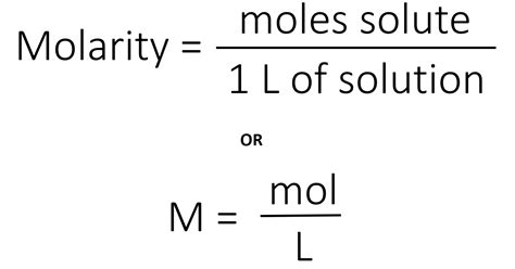 M Molarity Units