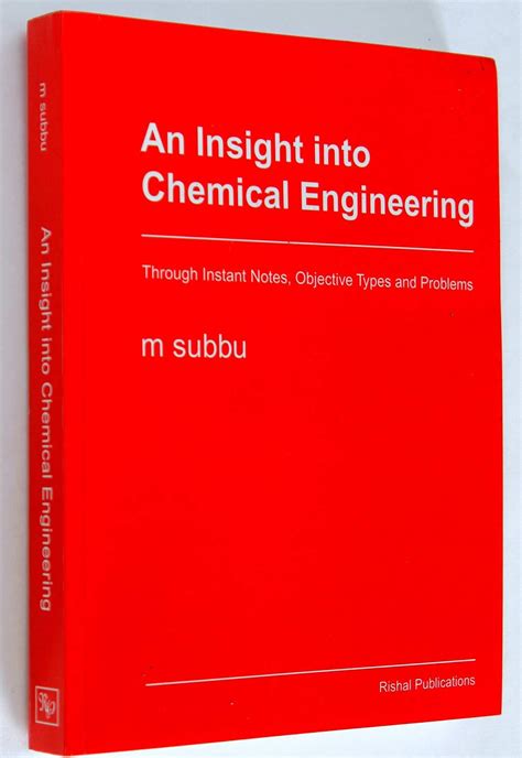 Read Online M Subbu Chemical Engineering Book Free 