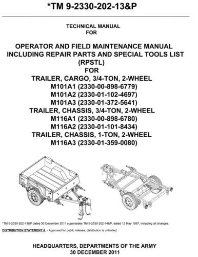 Read Online M101A2 Trailer Manual 
