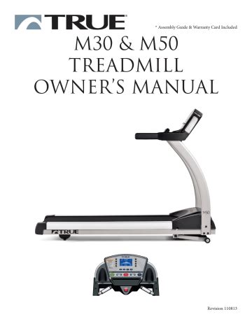 Read Online M30 M50 Treadmill Owner S Manual True Fitness 