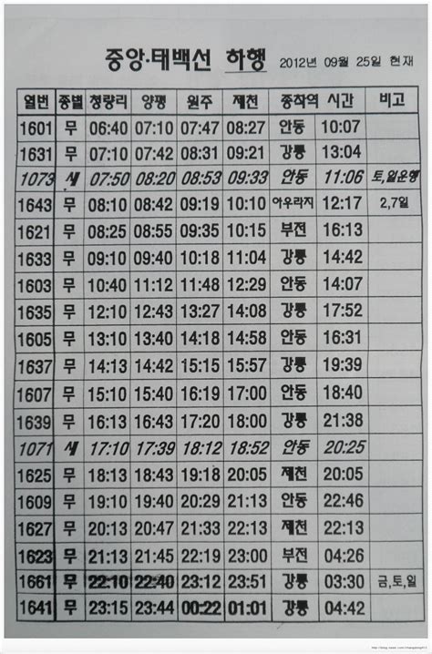 m5121 시간표