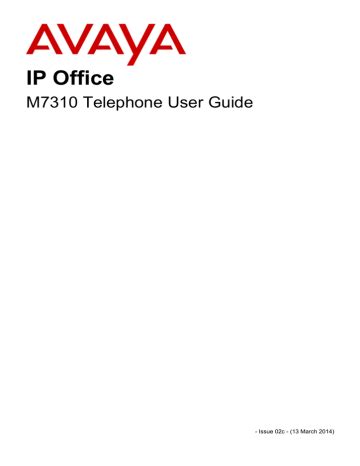 Read Online M7310 Telephone User Guide 