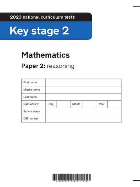 Read Ma Key Stage Paper 2 
