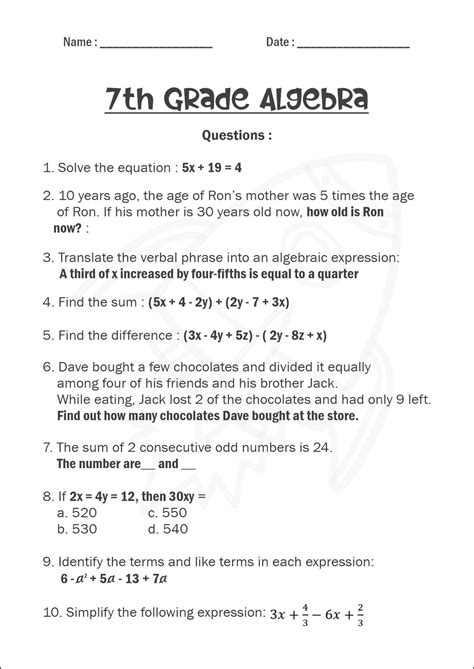 Ma07 7th Grade Math Mesa Public Schools