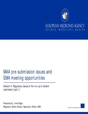 Read Maa Pre Submission Issues And Ema Meeting Opportunities 