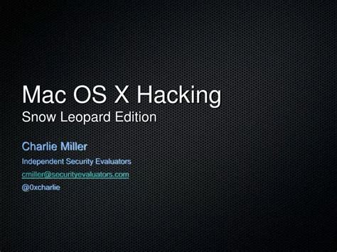 Download Mac Os X Hacking 