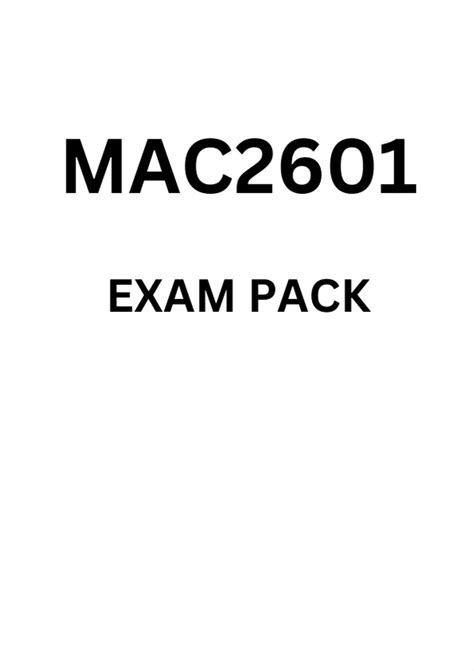 mac2601 exam pack
