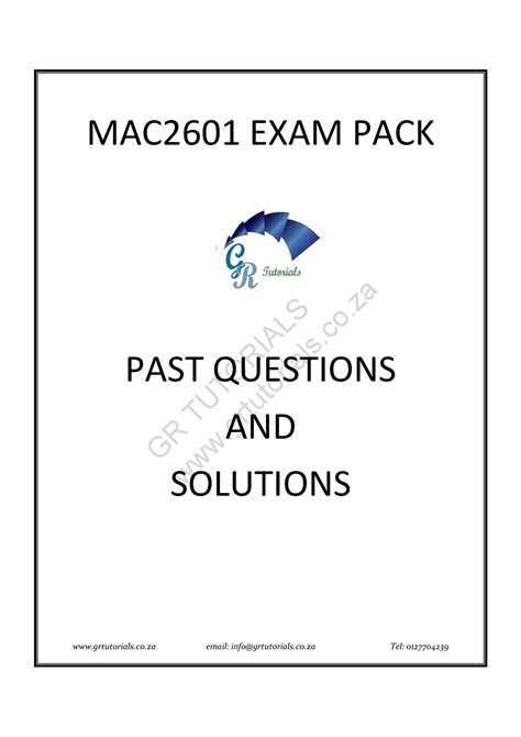Full Download Mac2601 Exam Pack 