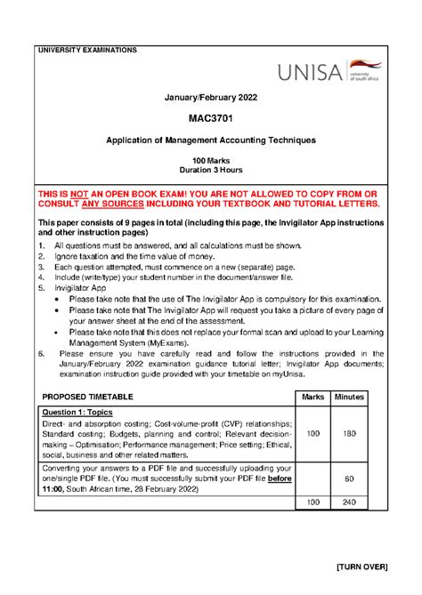 Download Mac3701 Exam Papers 